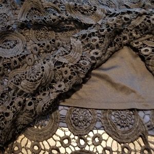 Lane Bryant Long Lace skirt w/ mini skirt under.